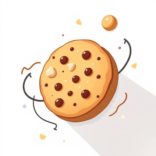 Illustration of a cookie, representing website data storage